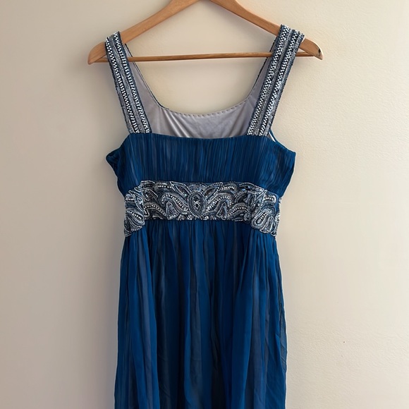 Navy Blue Beaded Dress - Picture 3 of 6